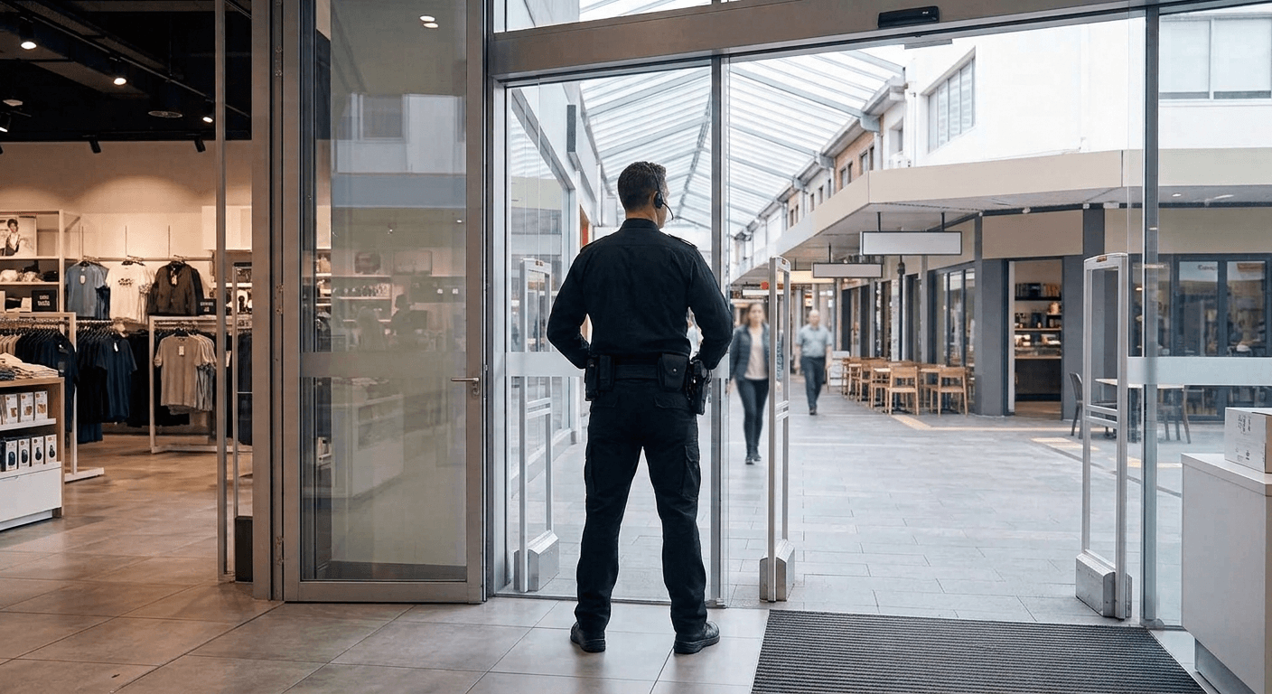 RuRay Services security guard in a retail and hospitality venue